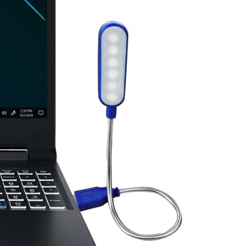 Image of USB LED Light for Laptop - Small Portable Reading Light | Versatile Warm Eye Protection | Flexible USB Lamp | Night Work Without Disturbing Roommates to Study