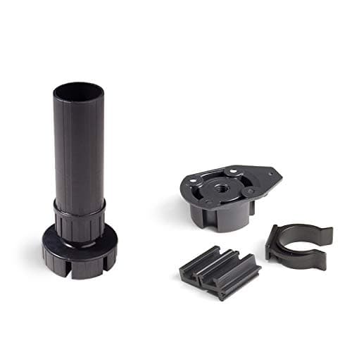 Image of Emuca - Furniture feet, Furniture Legs from Black Plastic, Set of 4 Adjustable Cabinet Legs 120mm (4,7 inch) high