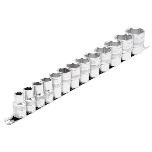 Image of Draper 16498 1/2-Inch Square Drive Imperial 13 Piece Socket Set , Blue