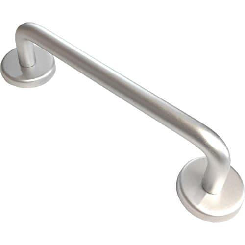 Image of Linx® Door Pull D Handle with Rose, Concealed Fix, 150mm (6 Inch) x 13mm Diameter, Satin Anodised Aluminium, Pack of 1