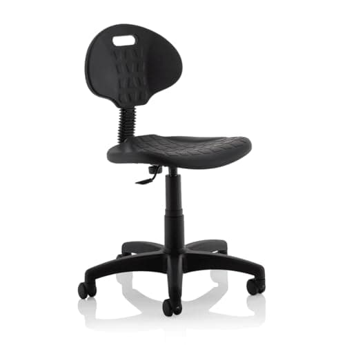 Image of Malaga Task Operator Chair | Cushioned Polyurethane Seat and Backrest | Ergonomic with a Tilting Back Mechanism Backrest Height Adjustment Black