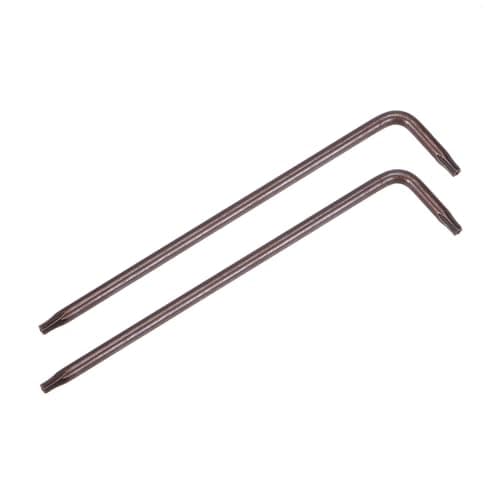 Image of TA-VIGOR T9 Tamper Proof Torx Star Key Bit Wrench, L-Shape Torx Allen Key S2 Steel Wrench with Holes on Both Ends - 2 Pcs