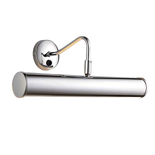 Image of National Lighting YOKER Traditional Decorative Silver Chrome Finish E14 LED Compatible Picture Wall Lamp Display Light with Rocker Switch 355mm