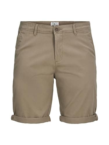 Image of JACK & JONES Mens Jjibowie Jjshorts Solid Sa Sn Shorts, Beige, XXL