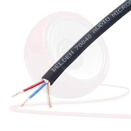 Image of Belden 70040 Flexible Black Microphone Balanced Audio Cable. 10cm