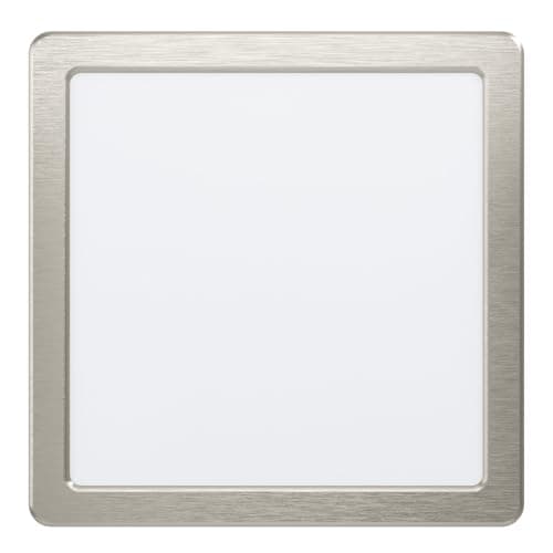 Image of Eglo Recessed spot Light for Ceiling Fueva 5, 8.5 inches, LED Downlight Made of Steel with Luminous Plastic Surface, Flat Nickel-matt Spotlight, Shallow Installation Depth 1 inch, Neutral White