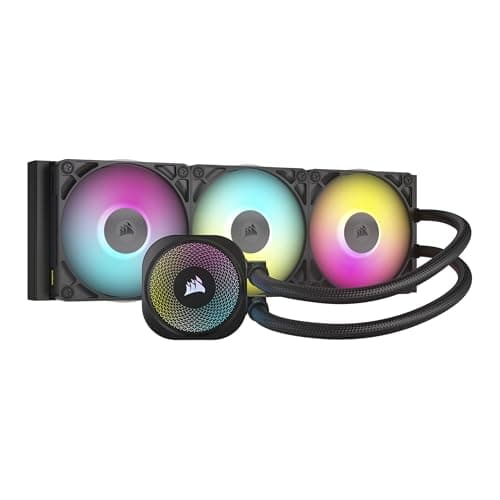 Image of Corsair iCUE LINK TITAN 360 RX RGB Liquid CPU Cooler – 360mm AIO – 3x RX120 RGB Fans Included – Fits Intel LGA 1851/1700, AMD AM5/AM4 – iCUE LINK System Hub Included – Black