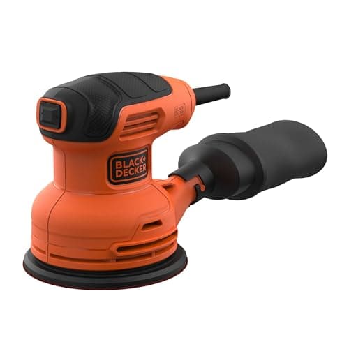 Image of BLACK+DECKER 230W Random Orbital Sander, 13,000 RPM Electric Sander for Wood, Metal, Glass with Integrated Dust Collection, Easy Sandpaper Change, and Ergonomic Grip, BEW210-GB