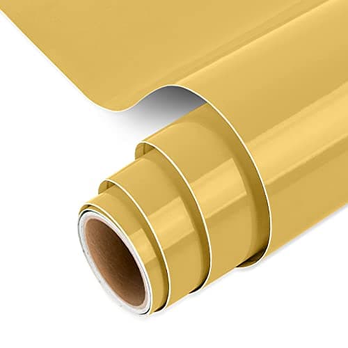 Image of IModeur Gold Permanent Vinyl Roll - 30.5 x 153 cm Adhesive Vinyl for Mug, Cup, Window & Home Decor, and Other DIY Projects
