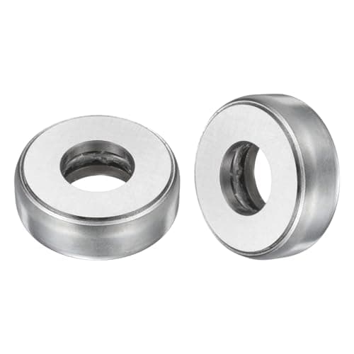 Image of sourcing map 51101 Thrust Bearing, 2pcs Thrust Tapered Roller Bearings Full Complement of Balls Case Hardened Chrome Steel, 12.5mm ID. x 28mm OD. x 9.4mm t (One-Piece)