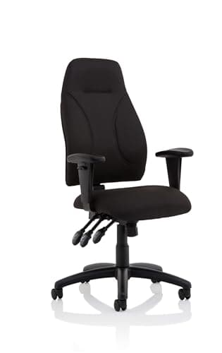 Image of Mr Office Esme Posture Chair With Height Adjustable Arms Black Fabric