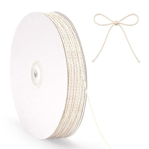 Image of G2PLUS 2mm Beige Cotton String Twine, 100m Gift Wrapping String for DIY Crafting, Gardening, Decoration