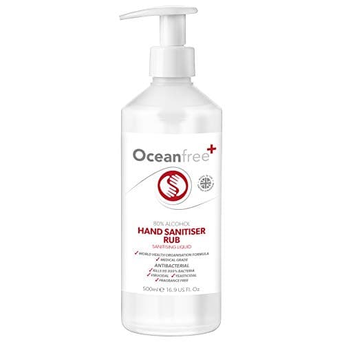 Image of 80% Alcohol Hand Sanitiser Liquid Rub - 500ml - Kills 99% Bacteria, Germs - Sanitizer