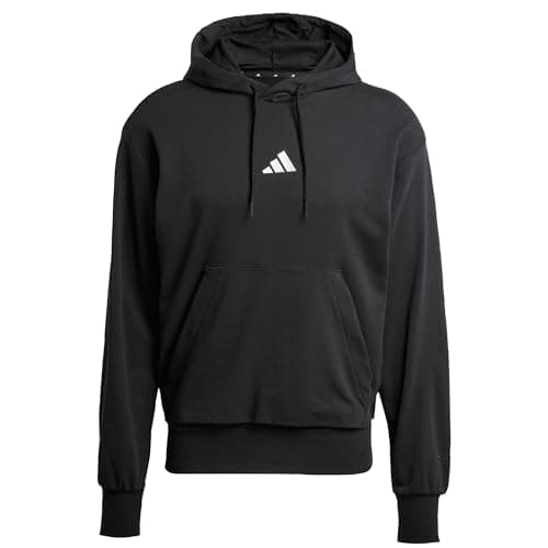 Image of adidas Essentials Feelcozy French Terry Hoodie Black/White