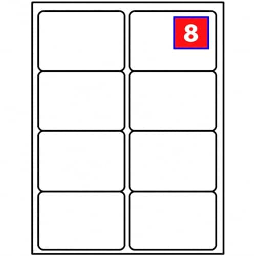 Image of EJRange 8 Labels Per A4 Sheet, 100 Sheets 800 Total – Self-Adhesive Address Parcel Mailing Stickers for Inkjet Laser Printers – 99.1 x 67.7mm, Compatible with L7165 & J8165 Templates