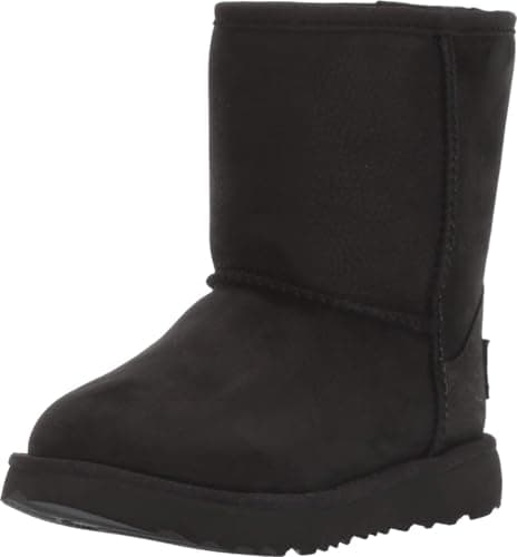 Image of UGG Kid's T Classic Weather Short Fashion Boot, Black, 5 Child UK