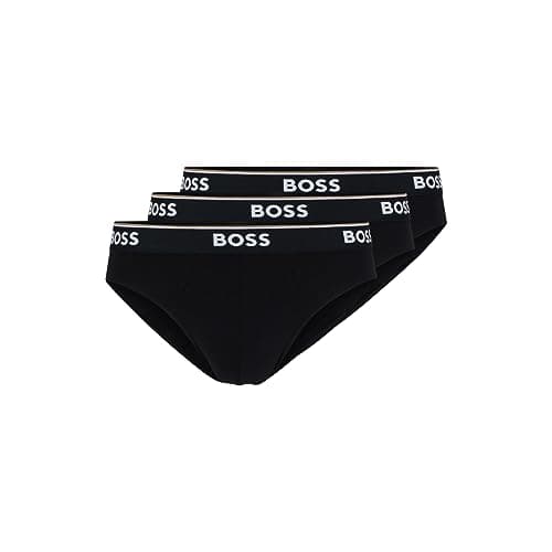 Image of BOSS Men's 3-Pack Classic Regular Fit Stretch Briefs, Black, M (Pack of 3)