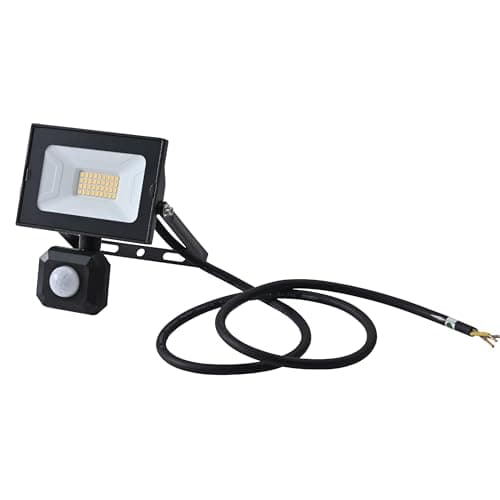 Image of TEKLED® Outdoor LED Floodlight | 20W Security Lights with PIR External Motion Sensor Equivalent | 4000K Cool White 2400LM 36 SMD LEDs | IP65 for Garden Patio Backyard Rooftop
