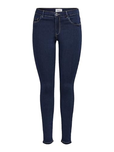 Image of Only Women's ONLRAIN Life REG Skinny DNM NOOS Slacks, Dark Blue DenimDetail:PIM550, L/34