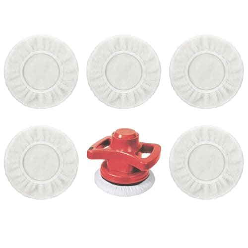 Image of Lambswool Polishing Hoods, Set of 5, for Einhell Cordless Car Polisher Ce-Cb 18/254 Li, Cc-Po 90, for 220 mm-250 mm Polishing Machines, Car Paint Care, Metal Polish and Wood Finishing