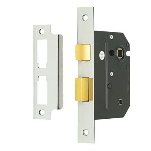 Image of Sterling MLB330N 3-inch/76mm 3 Lever Bathroom Sashlock - Nickel