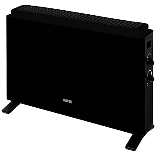 Image of Zanussi 2000W/2KW Electric Convector Heater, Freestanding Radiator in Black with 3 Adjustable Heat Settings, Dial Controls, Integrated Handle, Overheat Protection ZCVH4004B, 2 Year Guarantee