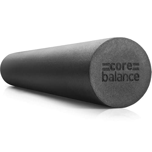 Image of Core Balance Foam Roller Massager 90cm Long Medium Density EPE Muscle Massage (90cm - Black)
