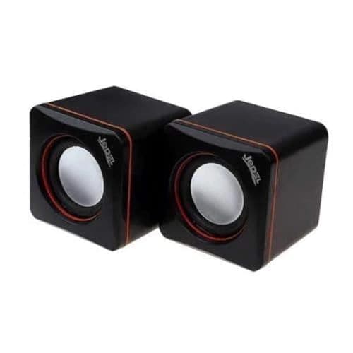Image of Jedel CK4 Mini USB Powered Stereo PC Computer Speakers Black/Red (2x3W)