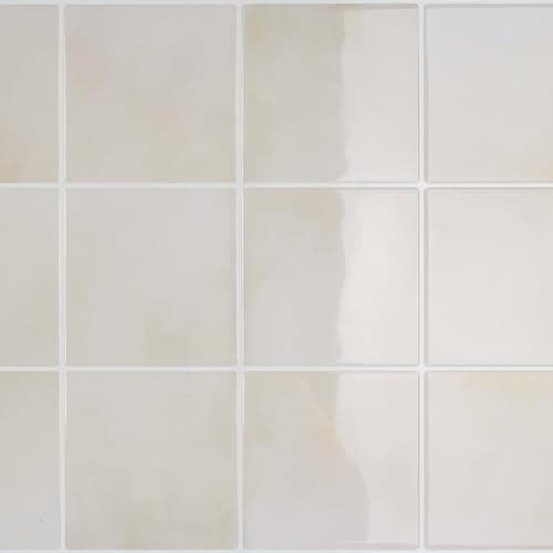 Image of CRE8TIVE Beige Self Adhesive Wall Tiles Marble Effect Splashback for Kitchen Square Bathroom Tile Stickers Waterproof Stick on Tiles Kitchen Peel and Stick Wall Tile for Fireplace 30,5 x 30,5cm 4 PCS