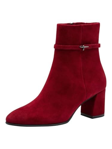 Image of Tamaris Women's Flat Boots, red, 6.5 UK