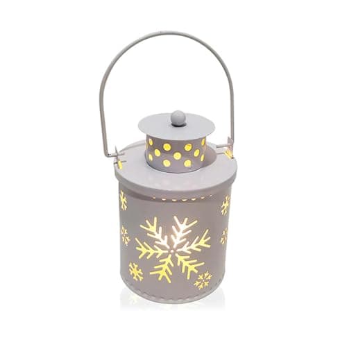 Image of Jazuaiao LED Lanterns for Christmas Decoration Vintage Tabletop Lanterns Enhances Your Christmas Atmospheres for Garden Centerpiece and Rings
