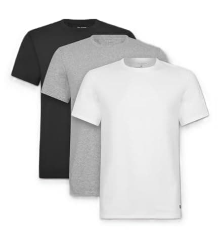 Image of Ted Baker Mens 3-Pack Breathable Cotton Stretch Crew Neck T-Shirt, Size S