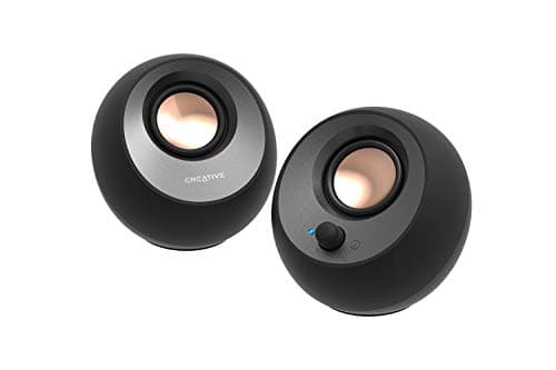 Image of CREATIVE Pebble V3 Minimalistic 2.0 Desktop Speakers with USB Audio, Clear Dialog Enhancement, Bluetooth 5.0, 8W RMS with 16W Peak Power (Black)