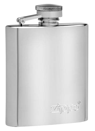 Image of Zippo - Hip Flask, Stainless Steel, Silver, 177 ml, Polished, Ideal for Hiking and Outdoor Activities