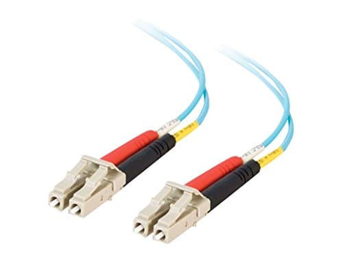 Image of C2G 85550 2m LC-LC 10Gb 50/125 OM3 Duplex Multimode PVC Fibre Optic Cable (LSZH) - Aqua