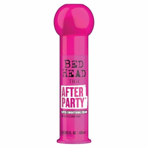 Image of Bed Head by TIGI After Party Smoothing Cream, Anti Frizz Hair Styling Cream with Castor Seed Oil for Wet or Dry Styling, Tames Flyaways & Static, High Shine Hold, 100ml