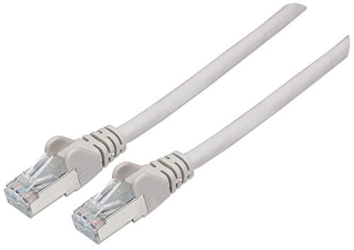 Image of Intellinet Network Patch Cable, Cat6A, 7.5m, Grey, Copper, S/FTP, LSOH / LSZH, PVC, RJ45, Gold Plated Contacts, Snagless, Booted, Polybag