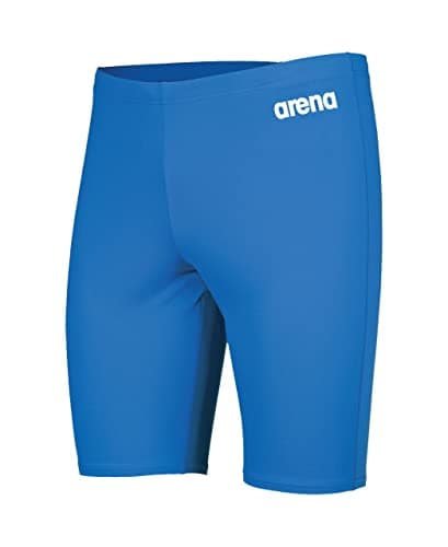 Image of ARENA Solid Team Swimwear for Men, Quick Dry Swimsuit, Men's Jammer, MaxLife Eco Fabric with Maximum Chlorine Resistance and UPF 50+ UV Protection and Front Lining Royal-White