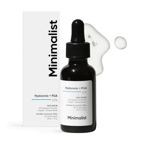 Image of Minimalist 2% Hyaluronic Acid + PGA Serum for Intense Hydration, Glowing Skin & Fines Lines | Daily Hydrating Face Serum For Women & Men with Dry, Normal & Oily Skin, Transparent, 30 ml (Pack of 1)
