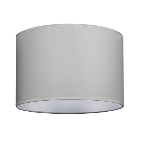 Image of GIGGI Fabric Lamp Shades, 10" Grey Lampshades for Ceiling Lights, Table Lamps & Floor Lamps, Easy Fit Pendant Light Shade Ceiling for Living Room, Bedroom, Kitchen, Hallway, Office & Home Décor