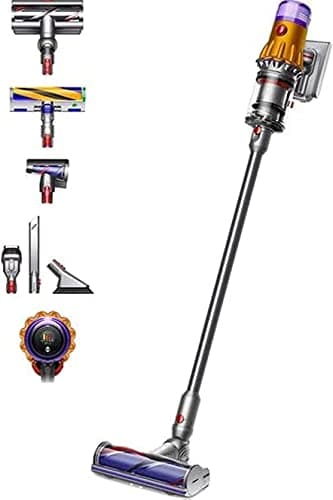 Image of Dyson V12 Detect Slim Absolute Vacuum (Yellow & Nickel)