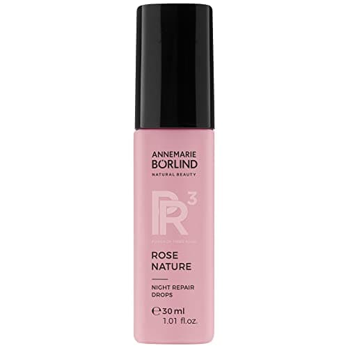 Image of ANNEMARIE BÖRLIND Rose Nature System Digital De-Stress Night Repair Drops (30 ml) - Keeps the melatonin balance of the skin upright, PR3 Rose Complex Reduces the effects of Blue Light, Vegan