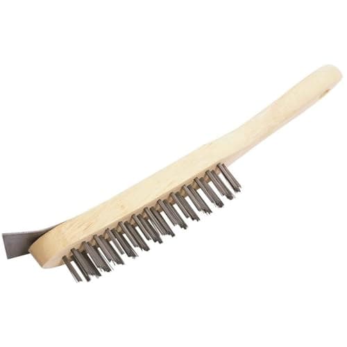 Image of Draper 31573 290mm 4 Row Wire Scratch Brush with Scraper 290 mm