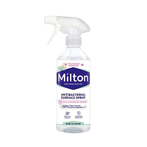 Image of Milton Antibacterial Surface Spray 500ml, Kills 99.9% of Germs, 0% Alcohol and Bleach-Free, Pack of 6 Sprays, Vegan