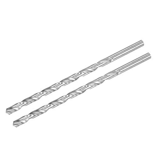 Image of sourcing map HSS(High Speed Steel) Extra Long Twist Drill Bits, 8.5mm Drill Diameter 200mm Length for Hardened Metal Woodwork Plastic Aluminum Alloy 2 Pcs