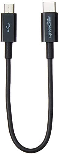 Image of Amazon Basics USB-C to Micro USB 2.0 Cable for Smartphone, 15.2 cm, Black