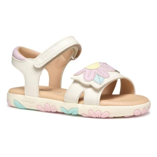 Image of Geox J SANDAL HAITI GIRL, Girls’ Sandal, White/Pink,