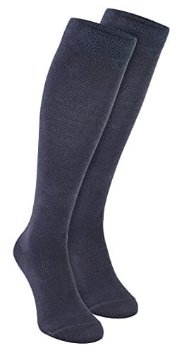 Image of Mens Knee High Bamboo Socks | Sock Snob | 2 Pair Multipack | Breathable | Moisture Wicking (6-11, Grey)