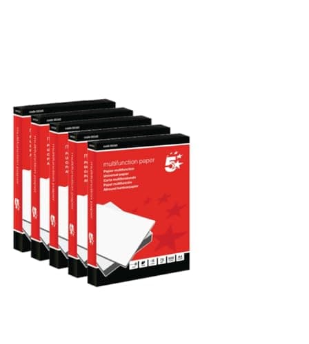 Image of 5 Star Copier Paper A4 White 75gsm – Quality Printer & Copier Paper, Pack of 2500 Sheets (FS00345) -FST