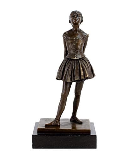 Image of Kunst & Ambiente Little Fourteen Year Old Dancer - Ballerina Ballet - Contemporary Art Sculpture - Height: 38 cm - Edgar Degas Statue - Bronze Figure